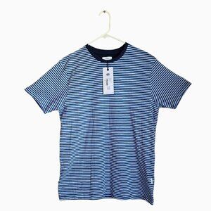 Peter Werth N. 1  Valley T-Shirt Mens Size Medium Blue White Black Stripe New